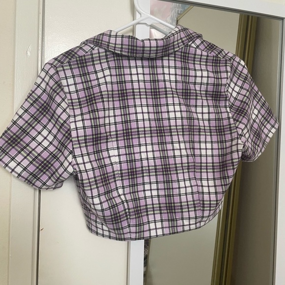 Brandy Melville Plaid Mini Set - cop top & mini skirt - Picture 2 of 5